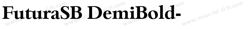 FuturaSB DemiBold字体转换